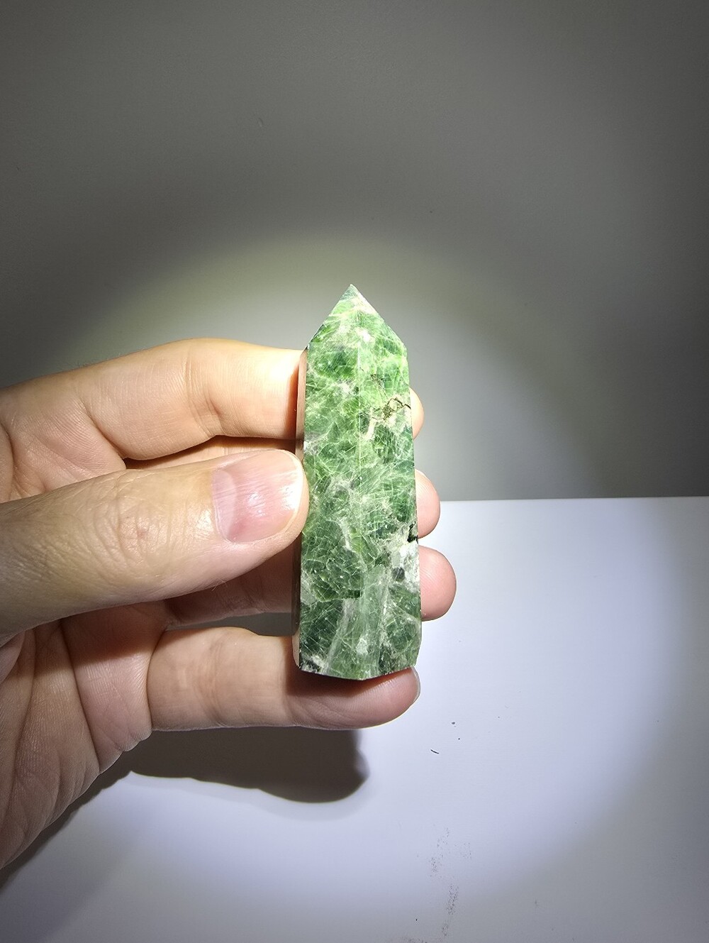 Chrome Diopside Crystal Tower #G